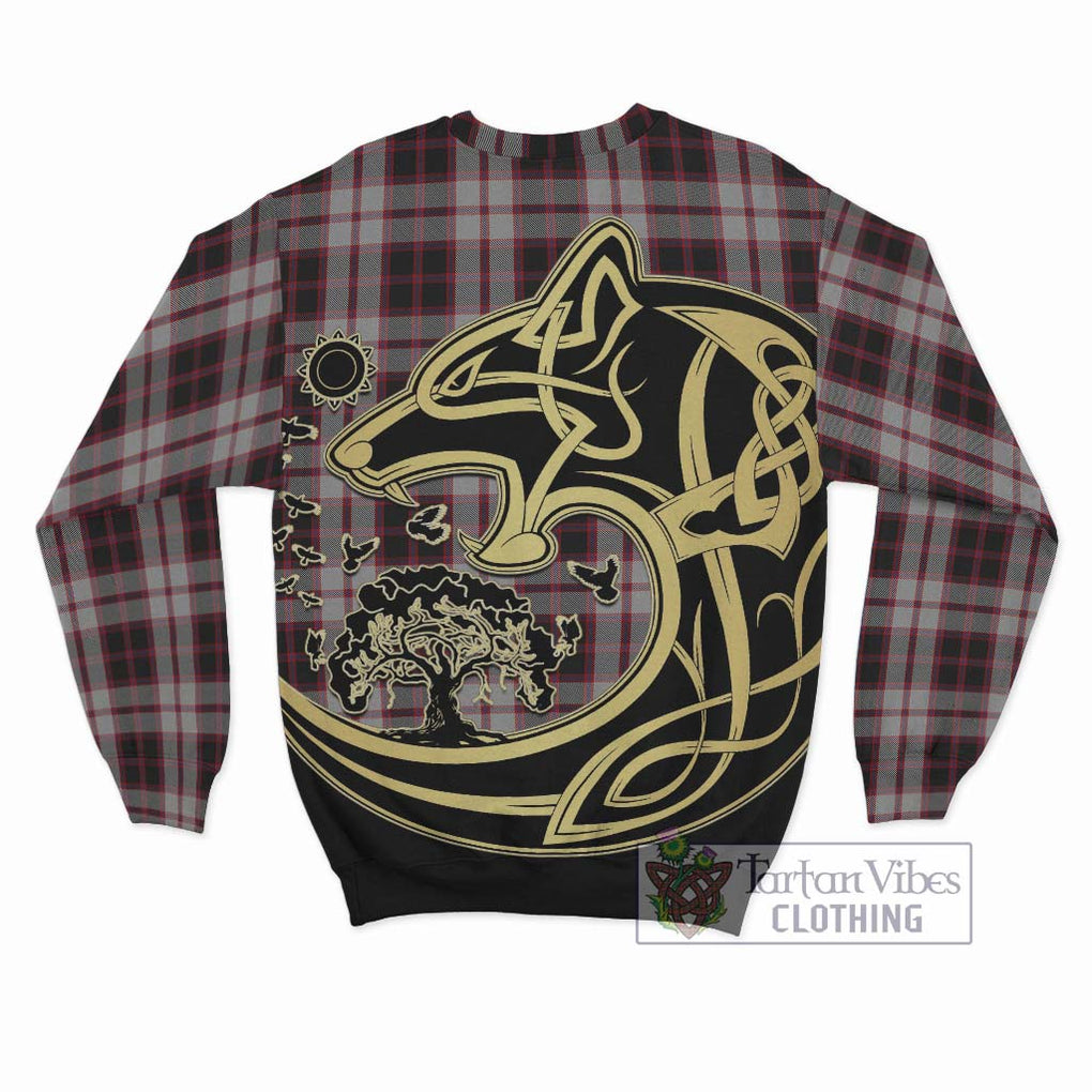 MacPherson (McPherson) Tartan Sweatshirt with Family Crest Celtic Wolf Style - Tartan Vibes Clothing