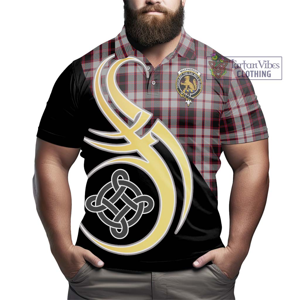 MacPherson (McPherson) Tartan Polo Shirt with Family Crest and Celtic Symbol Style - Tartan Vibes Clothing