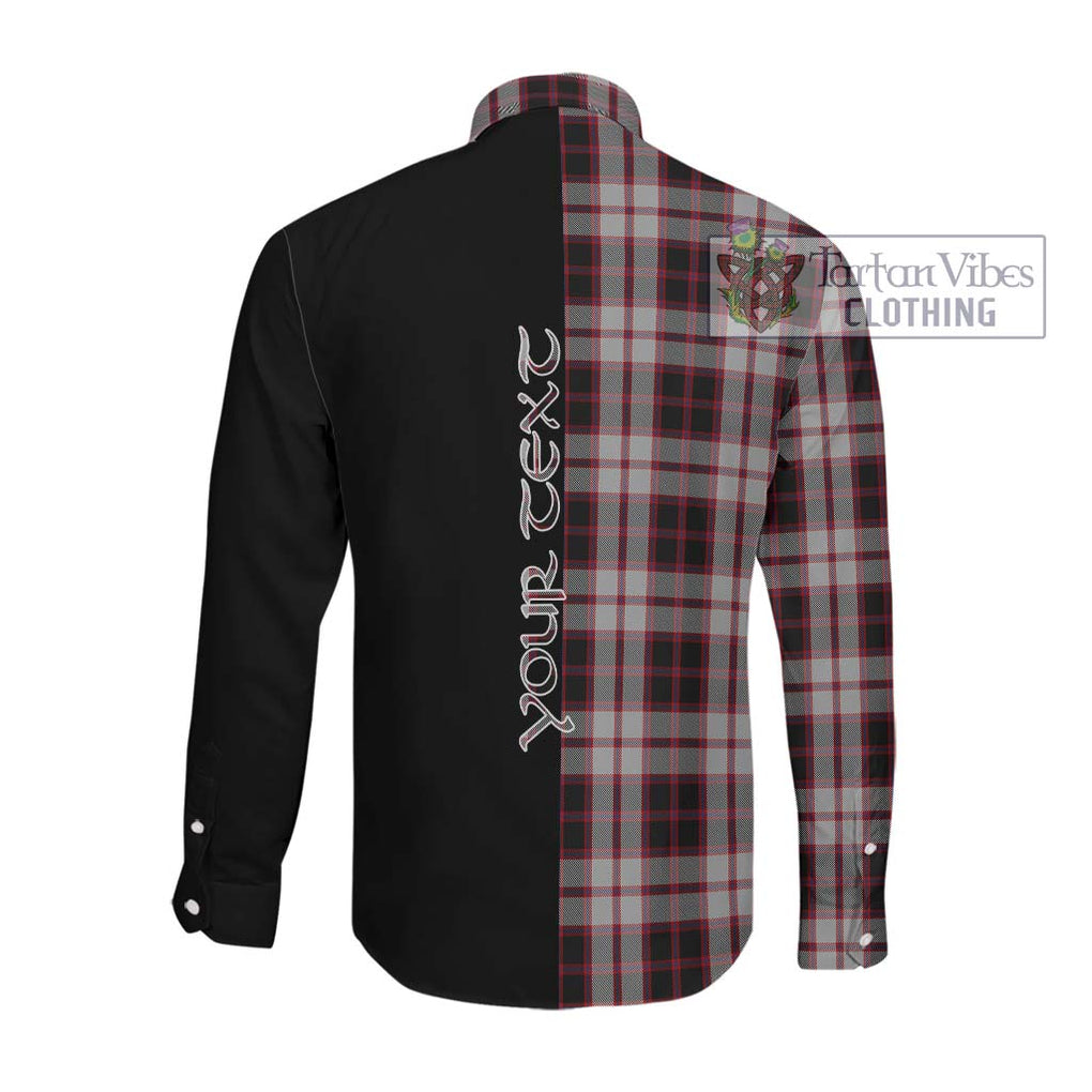 MacPherson (McPherson) Tartan Long Sleeve Button Shirt with Family Crest and Half Of Me Style Men's Shirt - Tartanvibesclothing Shop