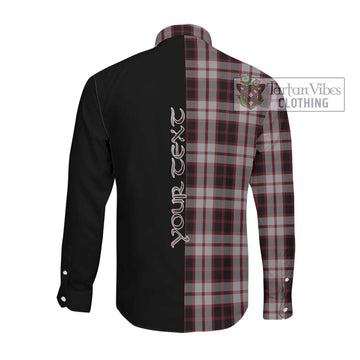 MacPherson (McPherson) Tartan Long Sleeve Button Shirt with Family Crest and Half Of Me Style