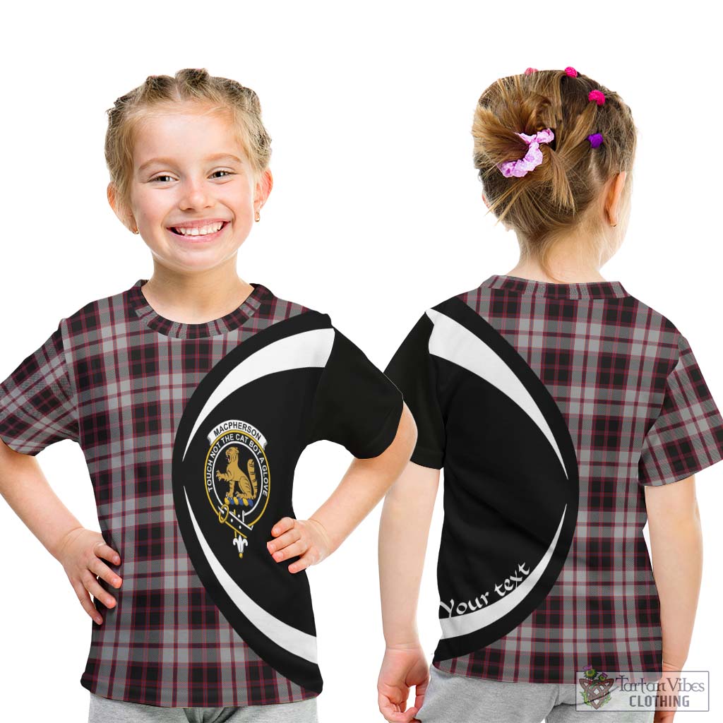 MacPherson (McPherson) Tartan Kid T-Shirt with Family Crest Circle Style - Tartan Vibes Clothing