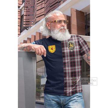 MacPherson (McPherson) Tartan Cotton T-shirt Alba with Scottish Lion Royal Arm Half Style