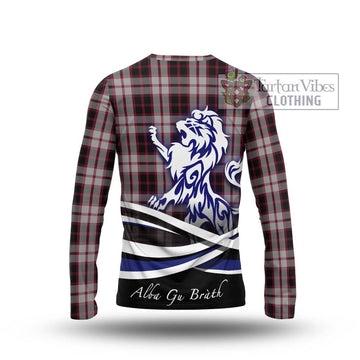 MacPherson (McPherson) Tartan Long Sleeve T-Shirt with Alba Gu Brath Regal Lion Emblem - Tartan Vibes Clothing