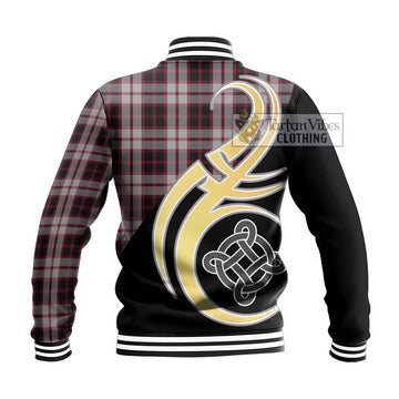 MacPherson (McPherson) Tartan Baseball Jacket with Family Crest and Celtic Symbol Style