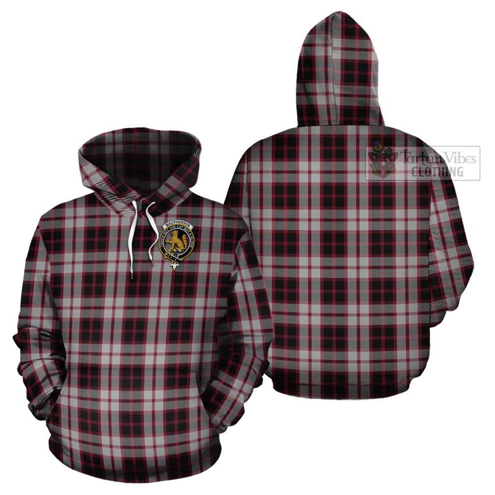 MacPherson (McPherson) Tartan Cotton Hoodie with Family Crest Pullover Hoodie - Tartan Vibes Clothing