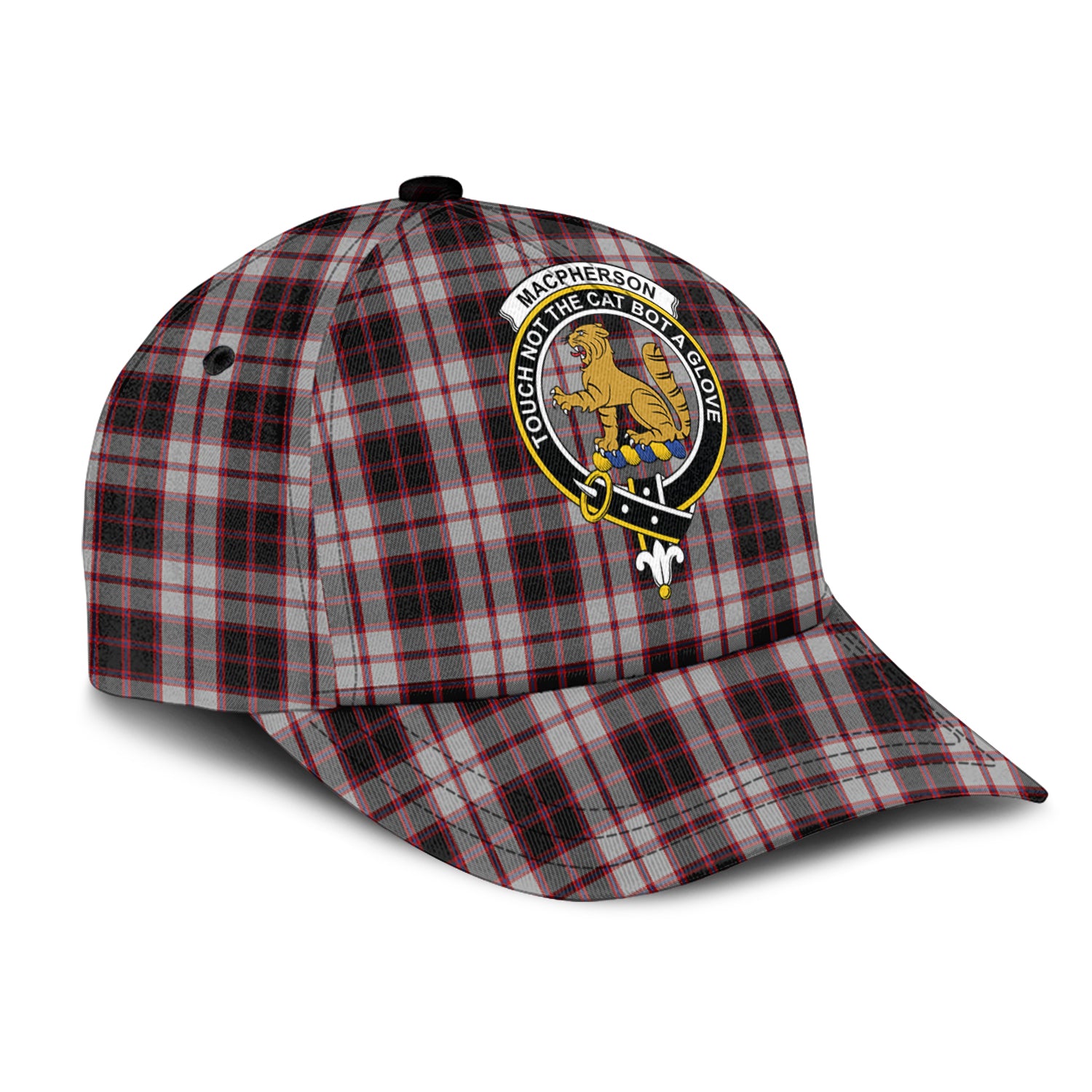 MacPherson (McPherson) Tartan Classic Cap with Family Crest - Tartan Vibes Clothing