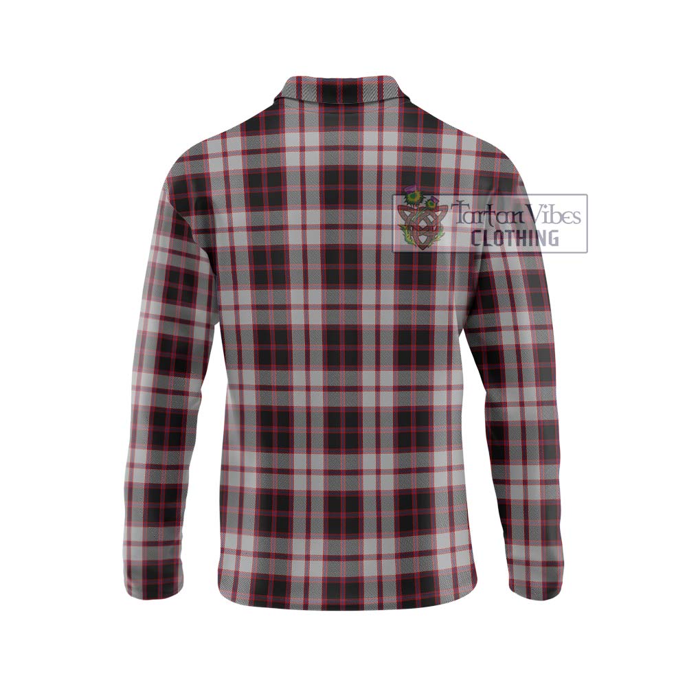 MacPherson (McPherson) Tartan Long Sleeve Polo Shirt with Family Crest DNA In Me Style - Tartanvibesclothing Shop