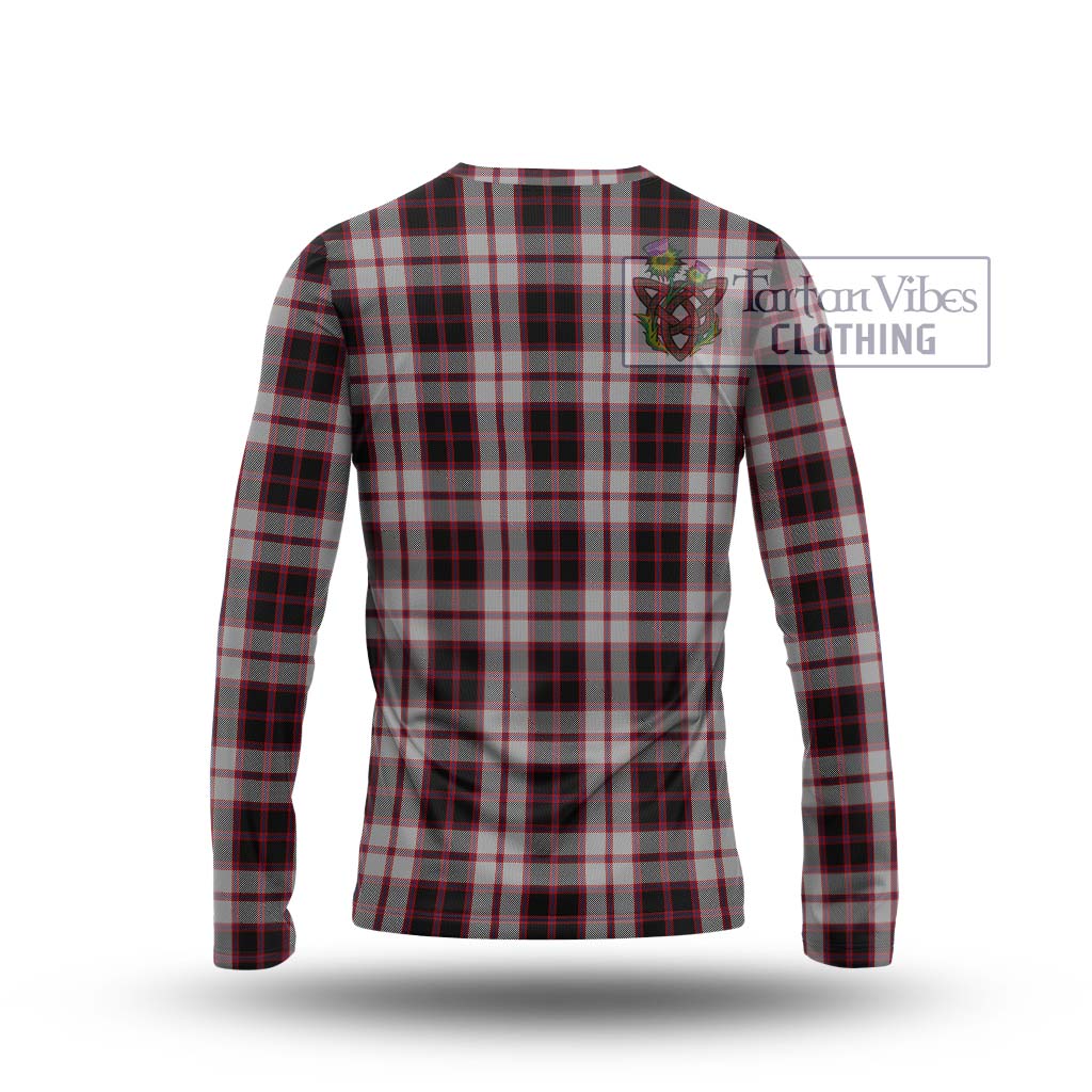 Tartan Vibes Clothing MacPherson Tartan Long Sleeve T-Shirt with Family Crest DNA In Me Style