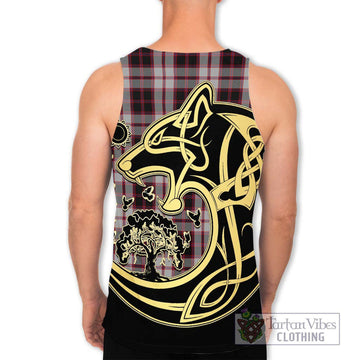 MacPherson (McPherson) Tartan Men's Tank Top with Family Crest Celtic Wolf Style