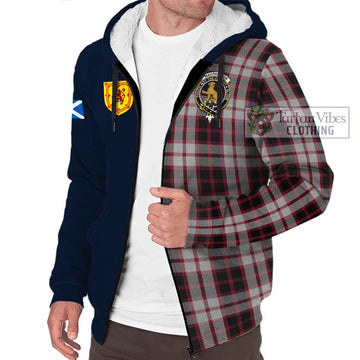 MacPherson (McPherson) Tartan Sherpa Hoodie Alba with Scottish Lion Royal Arm Half Style