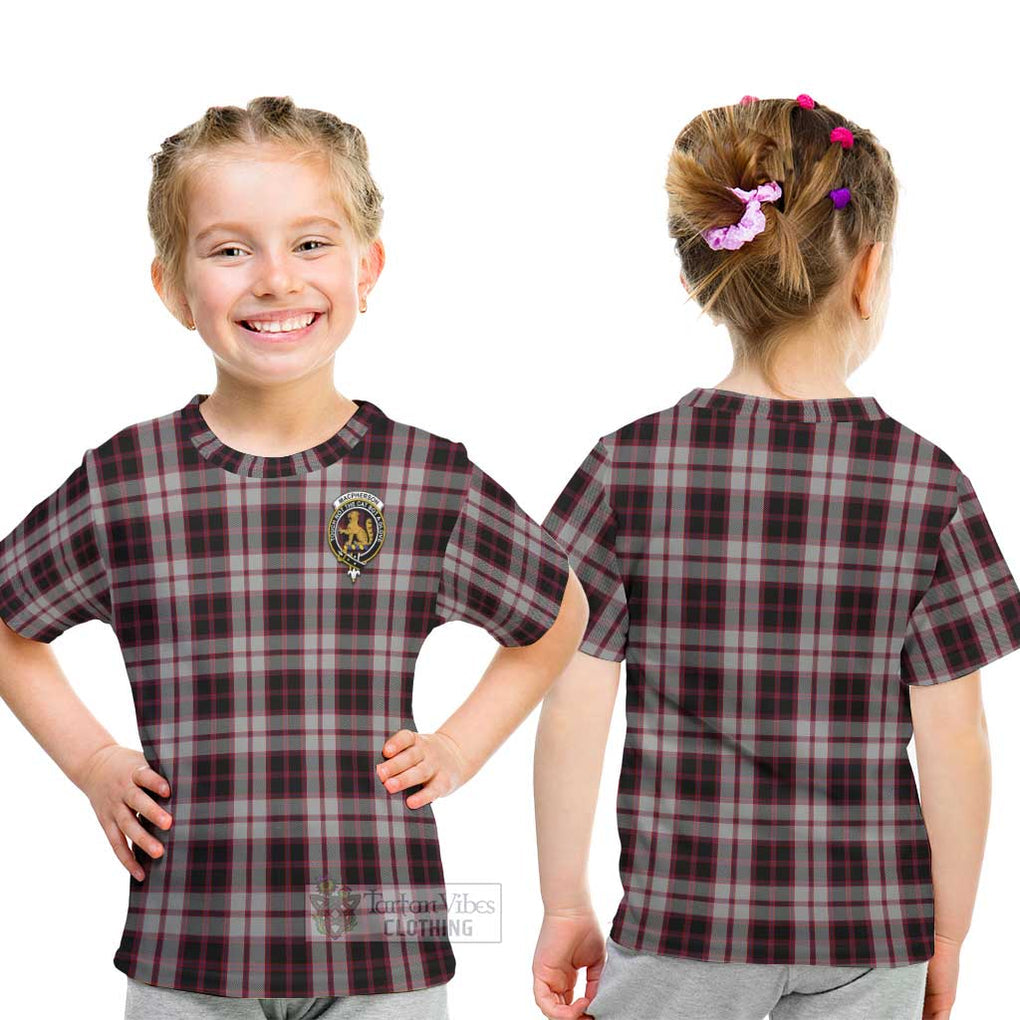 MacPherson (McPherson) Tartan Kid T-Shirt with Family Crest - Tartanvibesclothing Shop