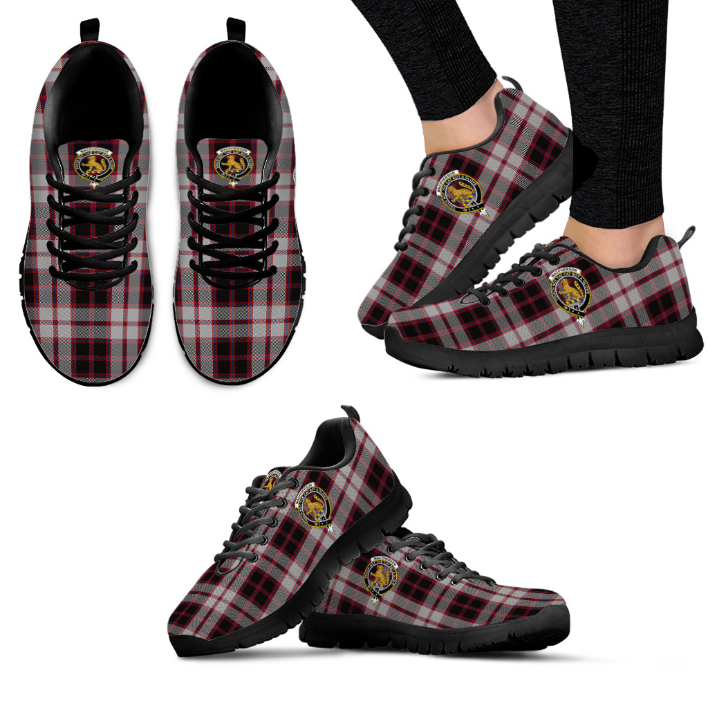 MacPherson (McPherson) Tartan Sneakers with Family Crest - Tartan Vibes Clothing