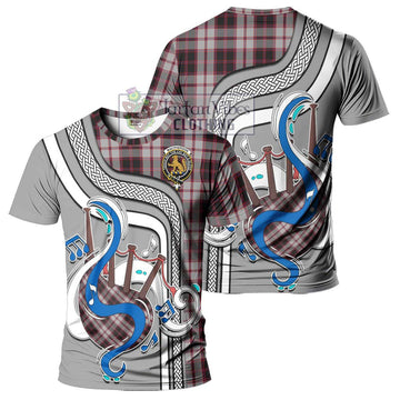 MacPherson (McPherson) Tartan T-Shirt with Epic Bagpipe Style