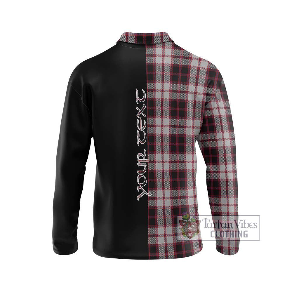 MacPherson (McPherson) Tartan Long Sleeve Polo Shirt with Family Crest and Half Of Me Style - Tartanvibesclothing Shop