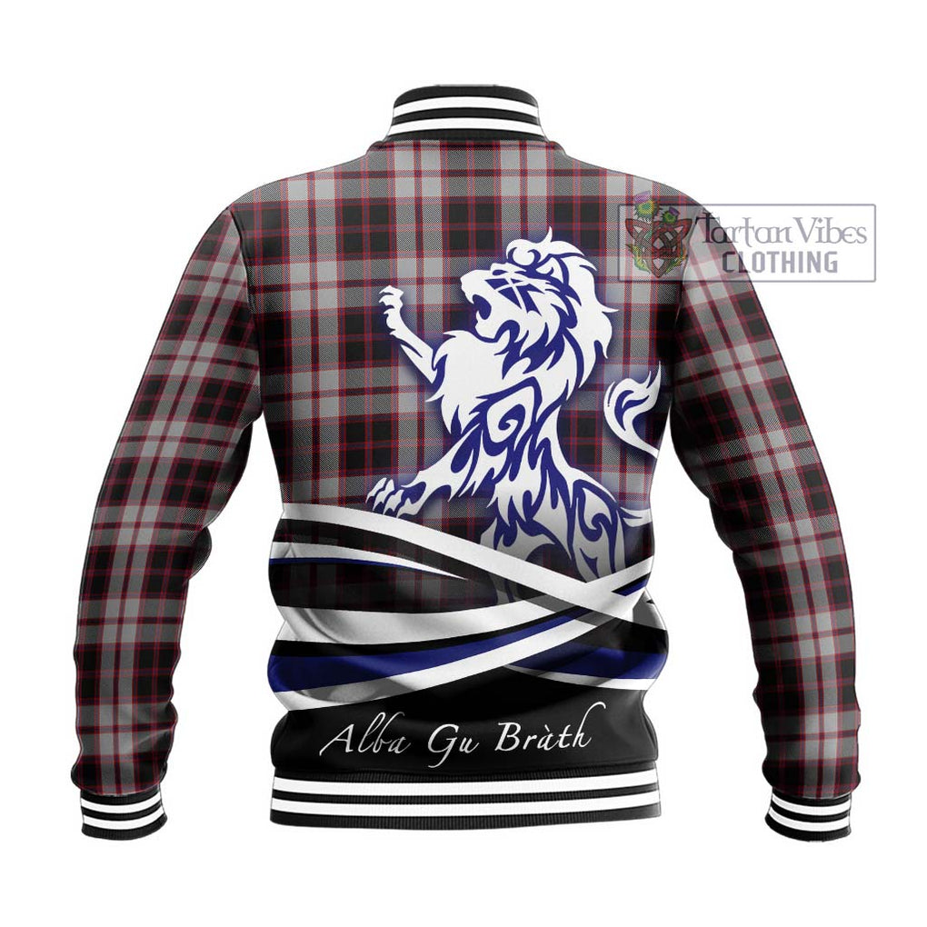 MacPherson (McPherson) Tartan Baseball Jacket with Alba Gu Brath Regal Lion Emblem - Tartanvibesclothing Shop