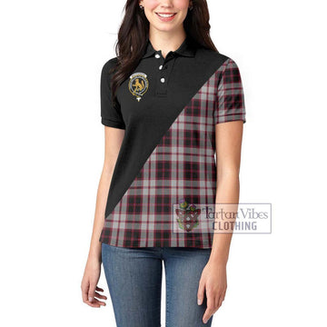 MacPherson (McPherson) Tartan Women's Polo Shirt with Family Crest and Military Logo Style