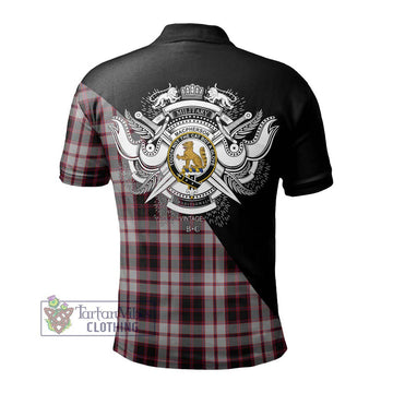 MacPherson (McPherson) Tartan Polo Shirt with Family Crest and Military Logo Style