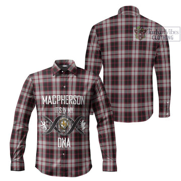 MacPherson (McPherson) Tartan Long Sleeve Button Shirt with Family Crest DNA In Me Style