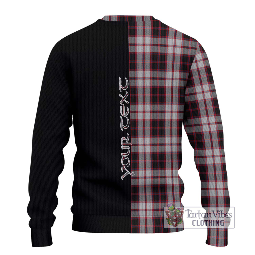 MacPherson (McPherson) Tartan Knitted Sweater with Family Crest and Half Of Me Style - Tartanvibesclothing Shop