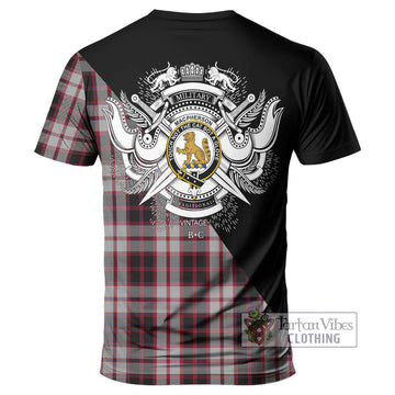 MacPherson (McPherson) Tartan T-Shirt with Family Crest and Military Logo Style