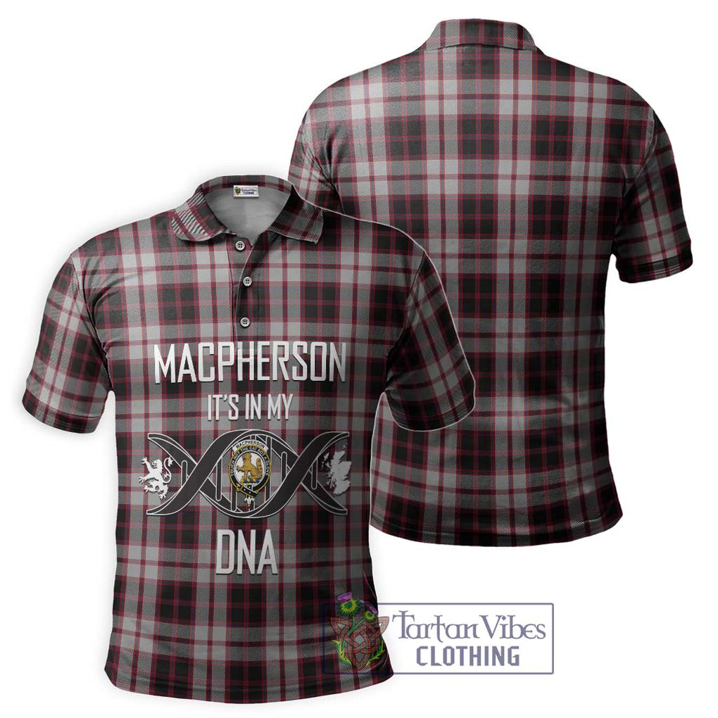 MacPherson (McPherson) Tartan Polo Shirt with Family Crest DNA In Me Style - Tartanvibesclothing Shop