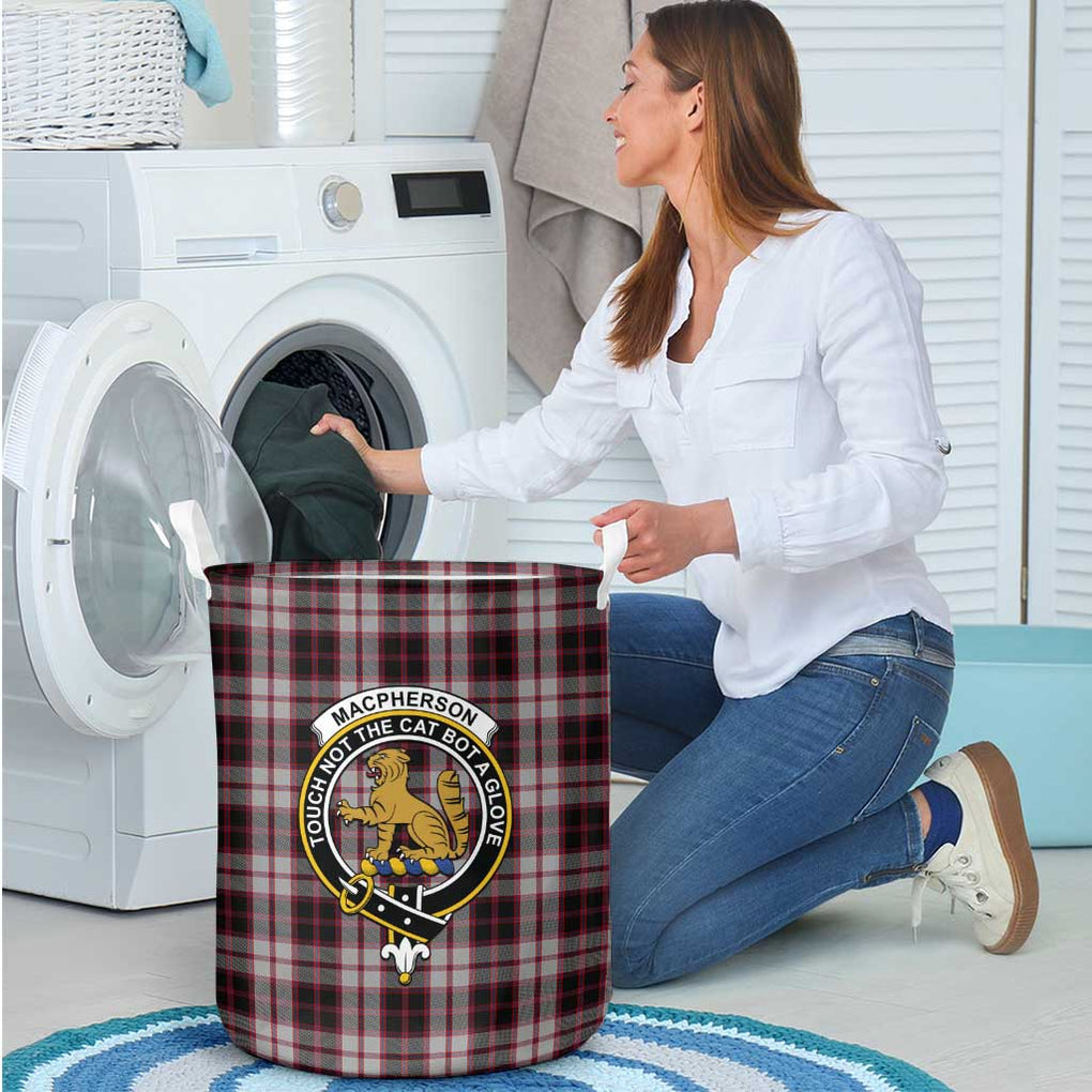 MacPherson (McPherson) Tartan Laundry Basket with Family Crest - Tartanvibesclothing Shop