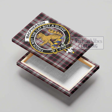 MacPherson (McPherson) Tartan Canvas Print Wall Art with Family Crest