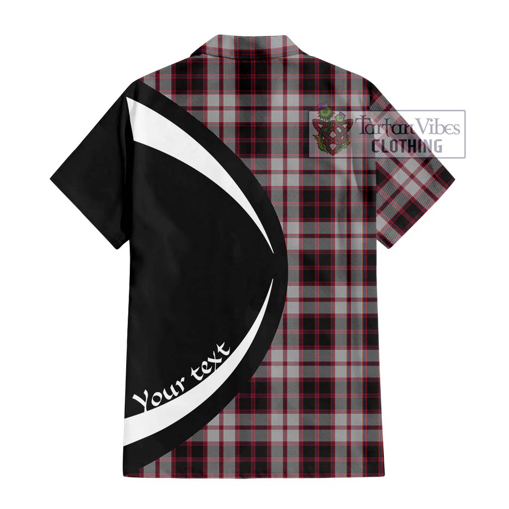 MacPherson (McPherson) Tartan Short Sleeve Button Up with Family Crest Circle Style - Tartan Vibes Clothing