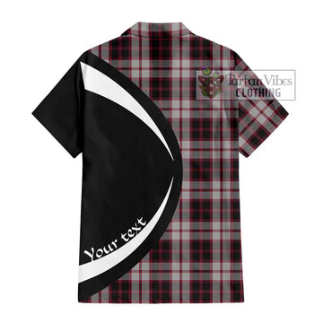 MacPherson (McPherson) Tartan Short Sleeve Button Up with Family Crest Circle Style