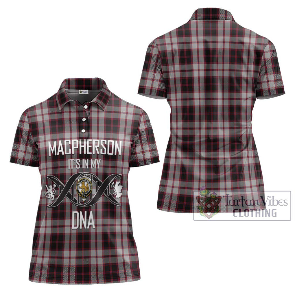 MacPherson (McPherson) Tartan Women's Polo Shirt with Family Crest DNA In Me Style - Tartanvibesclothing Shop