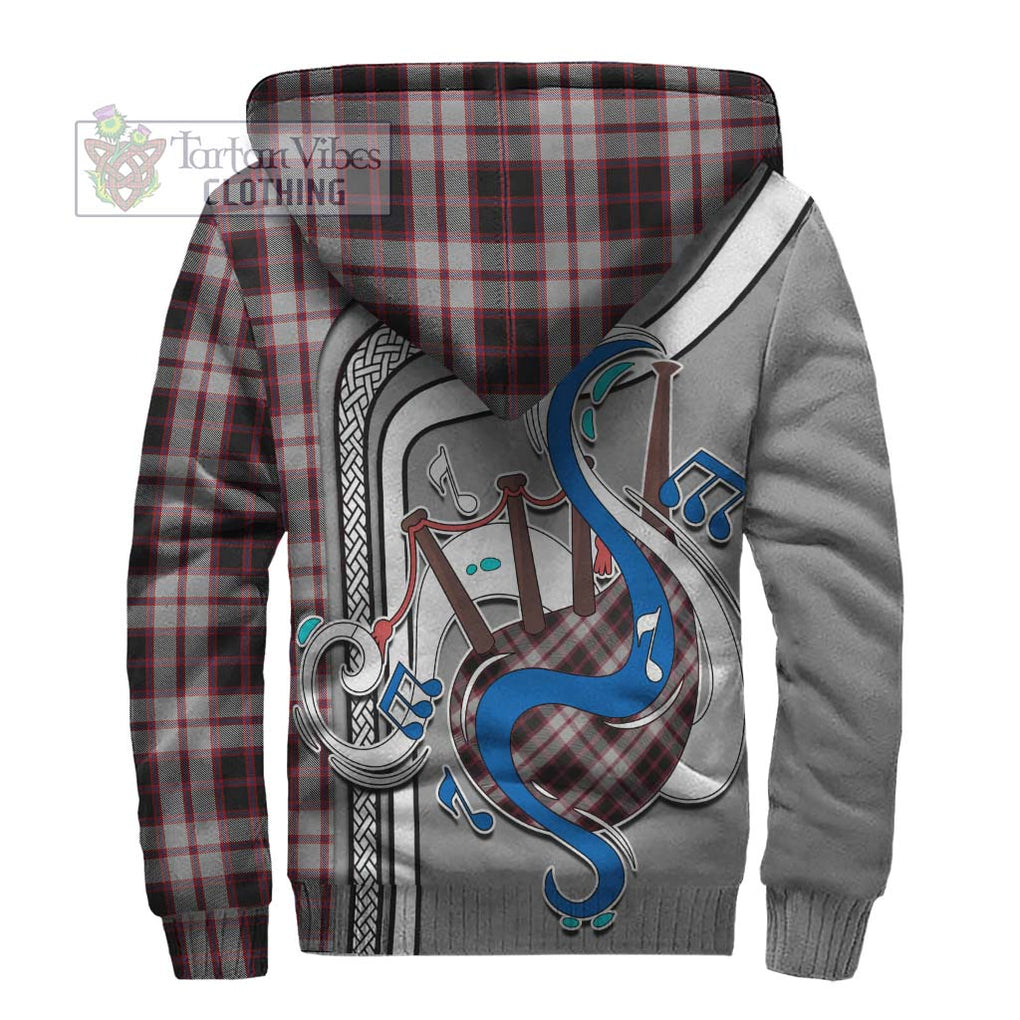 MacPherson (McPherson) Tartan Sherpa Hoodie with Epic Bagpipe Style - Tartanvibesclothing Shop