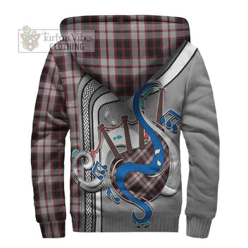 MacPherson (McPherson) Tartan Sherpa Hoodie with Epic Bagpipe Style