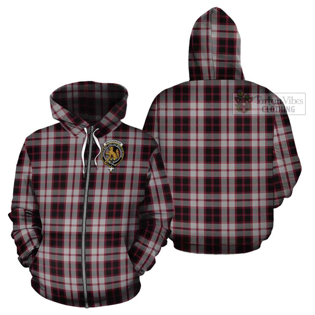 MacPherson (McPherson) Tartan Cotton Hoodie with Family Crest Zip Hoodie - Tartan Vibes Clothing