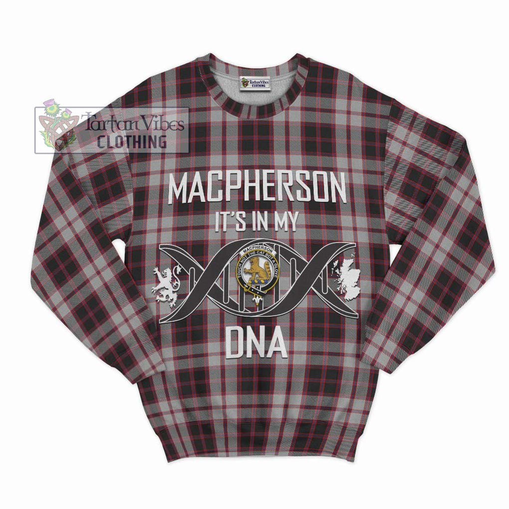 MacPherson (McPherson) Tartan Sweatshirt with Family Crest DNA In Me Style - Tartanvibesclothing Shop