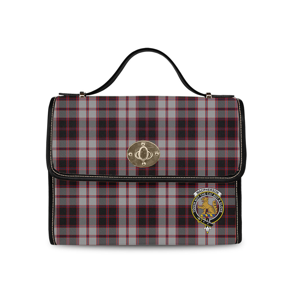 macpherson-tartan-leather-strap-waterproof-canvas-bag-with-family-crest