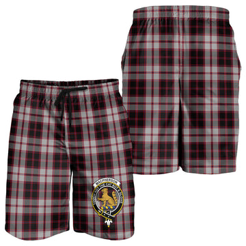 MacPherson (McPherson) Tartan Mens Shorts with Family Crest