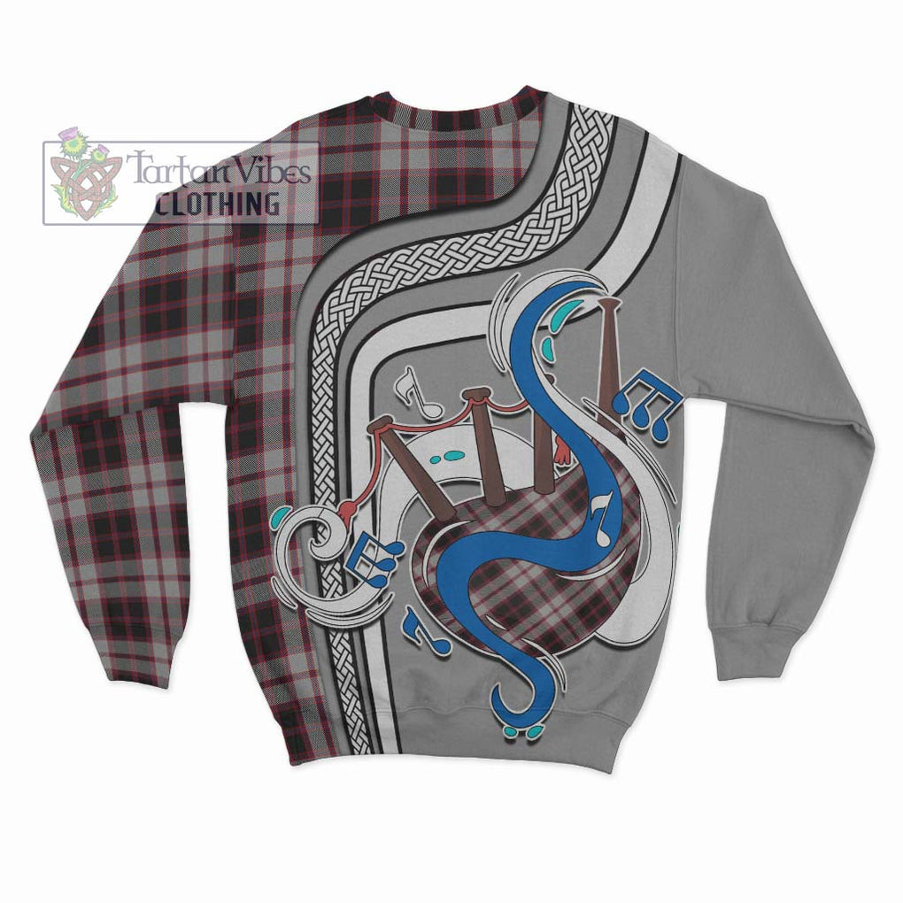 Tartan Vibes Clothing MacPherson Tartan Sweatshirt with Epic Bagpipe Style