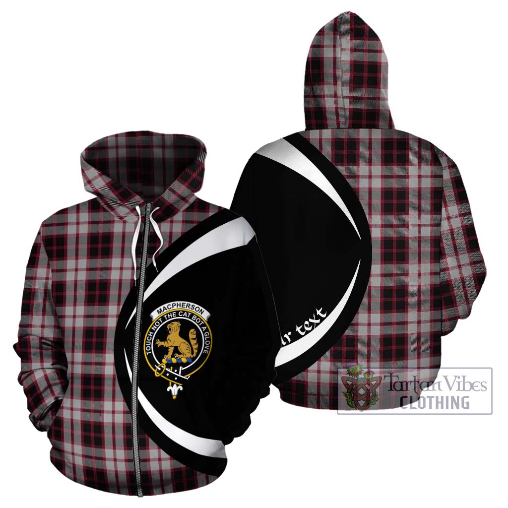 MacPherson (McPherson) Tartan Hoodie with Family Crest Circle Style - Tartan Vibes Clothing