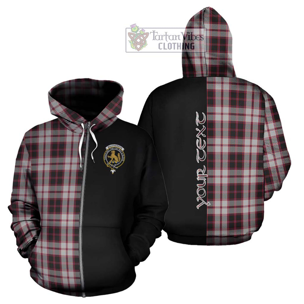 MacPherson (McPherson) Tartan Hoodie with Family Crest and Half Of Me Style - Tartanvibesclothing Shop