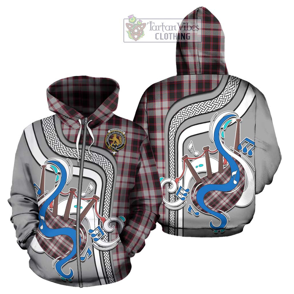 MacPherson (McPherson) Tartan Hoodie with Epic Bagpipe Style - Tartanvibesclothing Shop