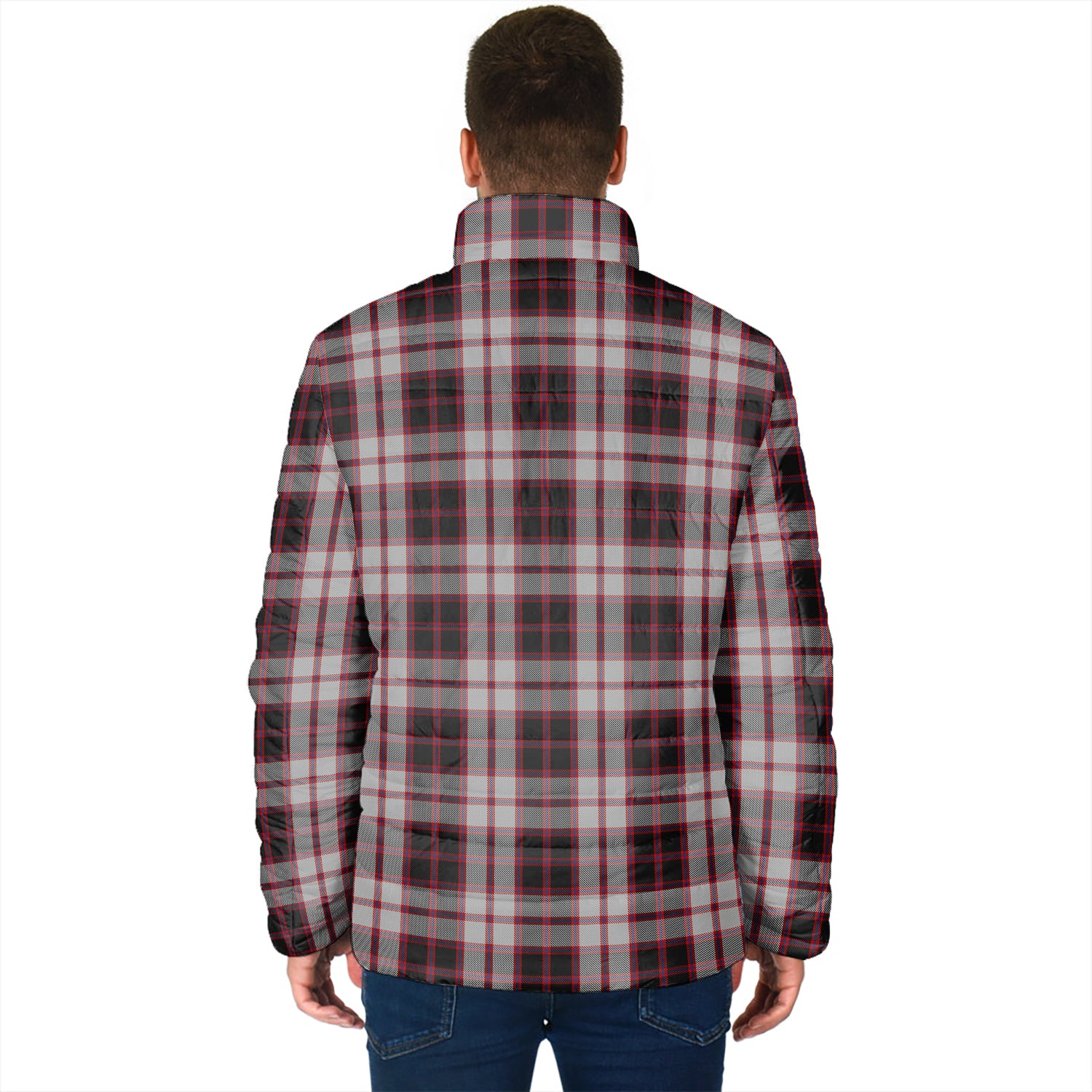 MacPherson (McPherson) Tartan Padded Jacket with Family Crest - Tartan Vibes Clothing