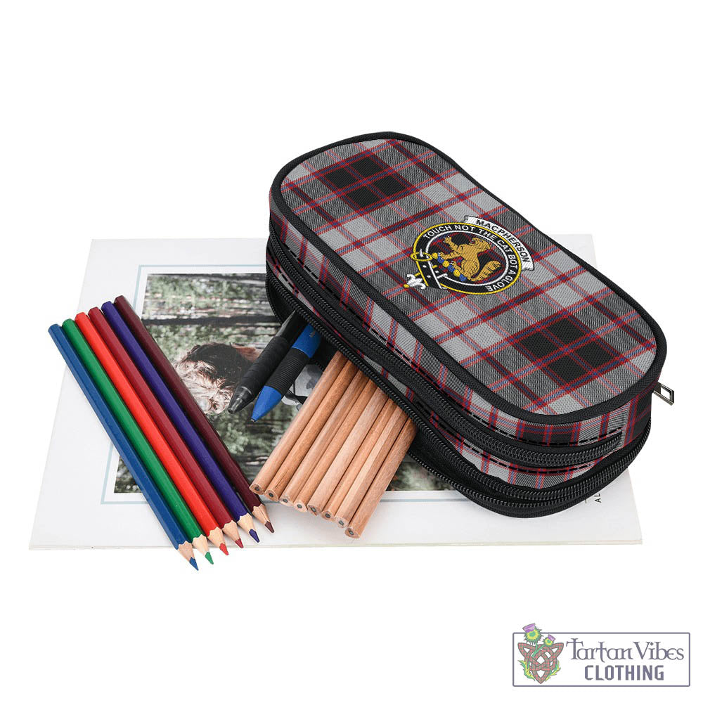 Tartan Vibes Clothing MacPherson Tartan Pen and Pencil Case with Family Crest