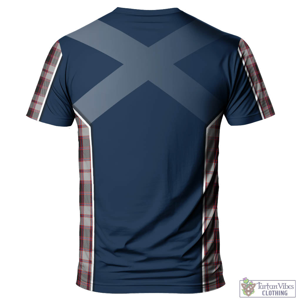 Tartan Vibes Clothing MacPherson Tartan T-Shirt with Family Crest and Lion Rampant Vibes Sport Style