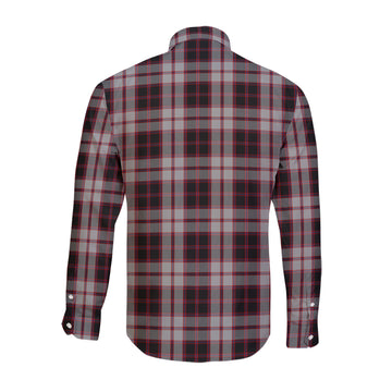 MacPherson (McPherson) Tartan Long Sleeve Button Up Shirt with Family Crest