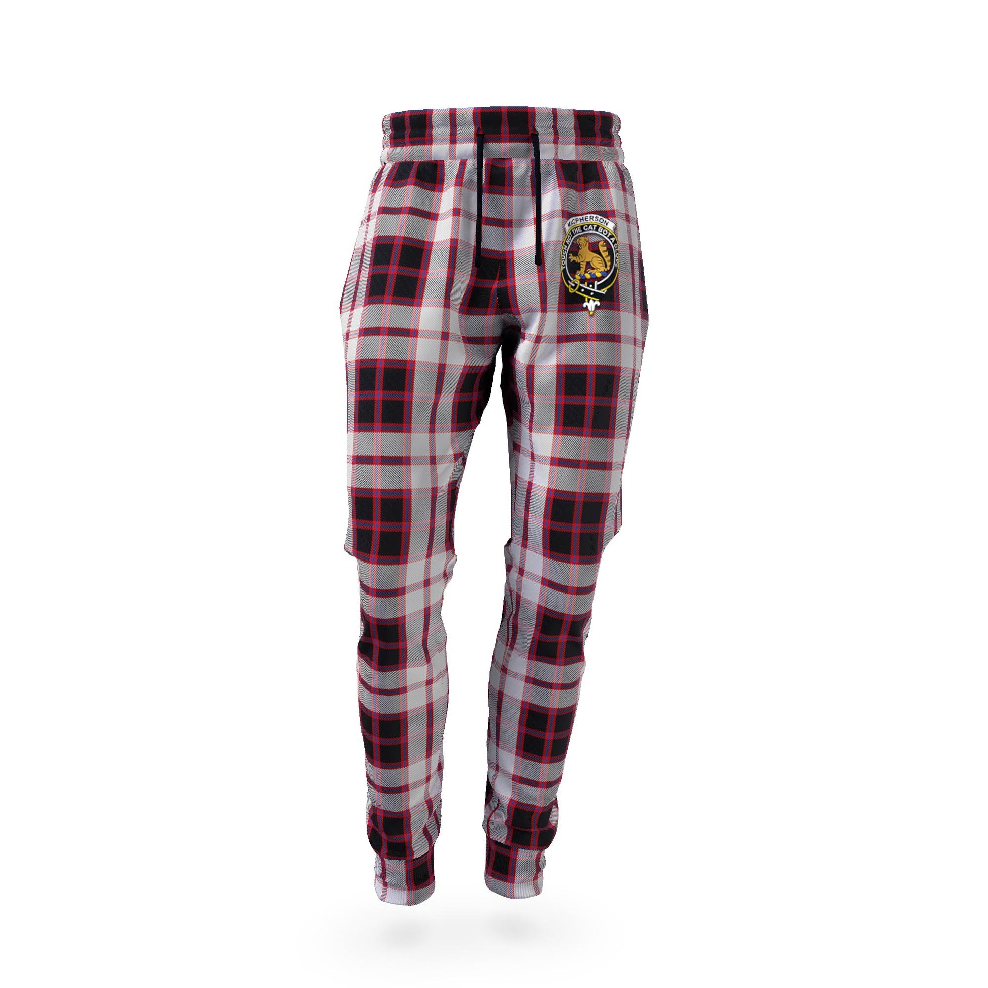 MacPherson (McPherson) Tartan Joggers Pants with Family Crest - Tartan Vibes Clothing