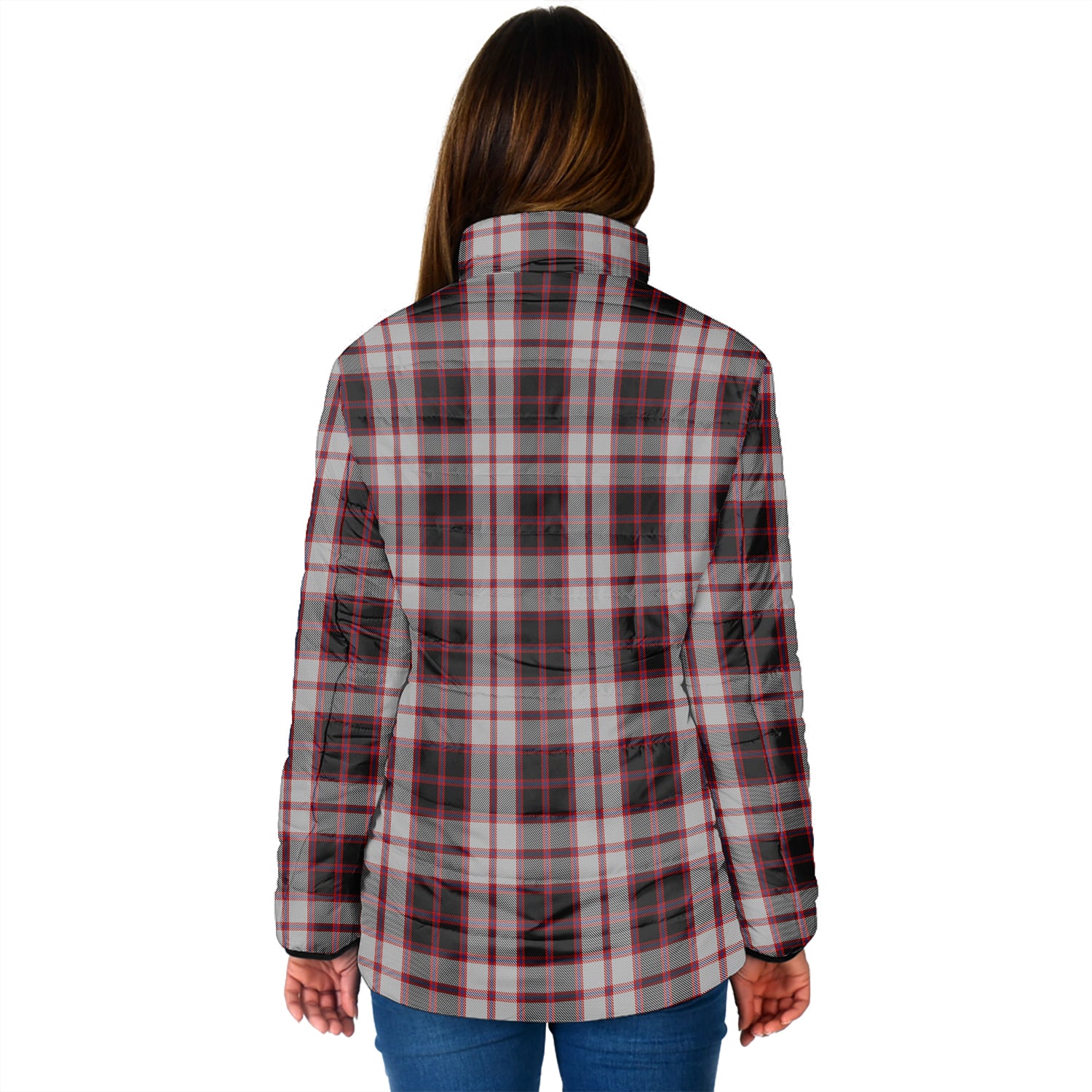 MacPherson (McPherson) Tartan Padded Jacket with Family Crest - Tartan Vibes Clothing