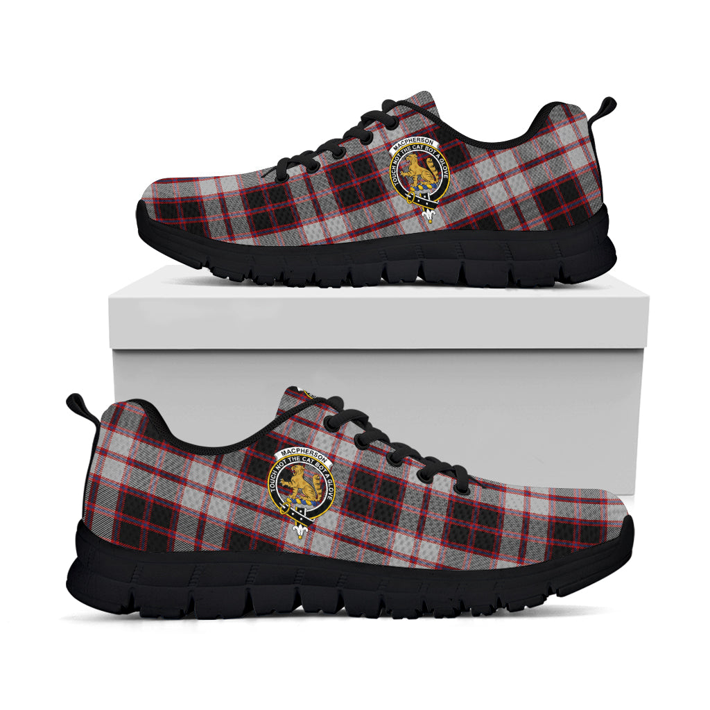 MacPherson (McPherson) Tartan Sneakers with Family Crest - Tartan Vibes Clothing