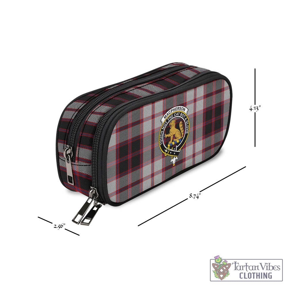 Tartan Vibes Clothing MacPherson Tartan Pen and Pencil Case with Family Crest