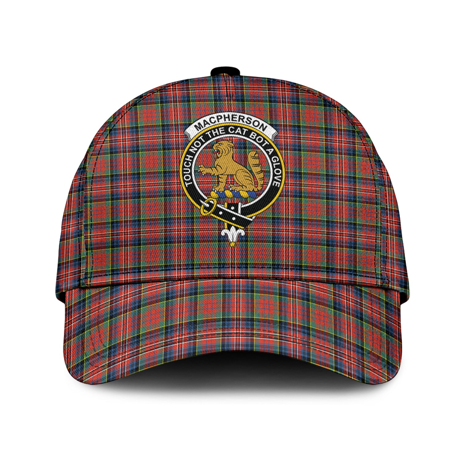 MacPherson Ancient Tartan Classic Cap with Family Crest Classic Cap Universal Fit - Tartan Vibes Clothing