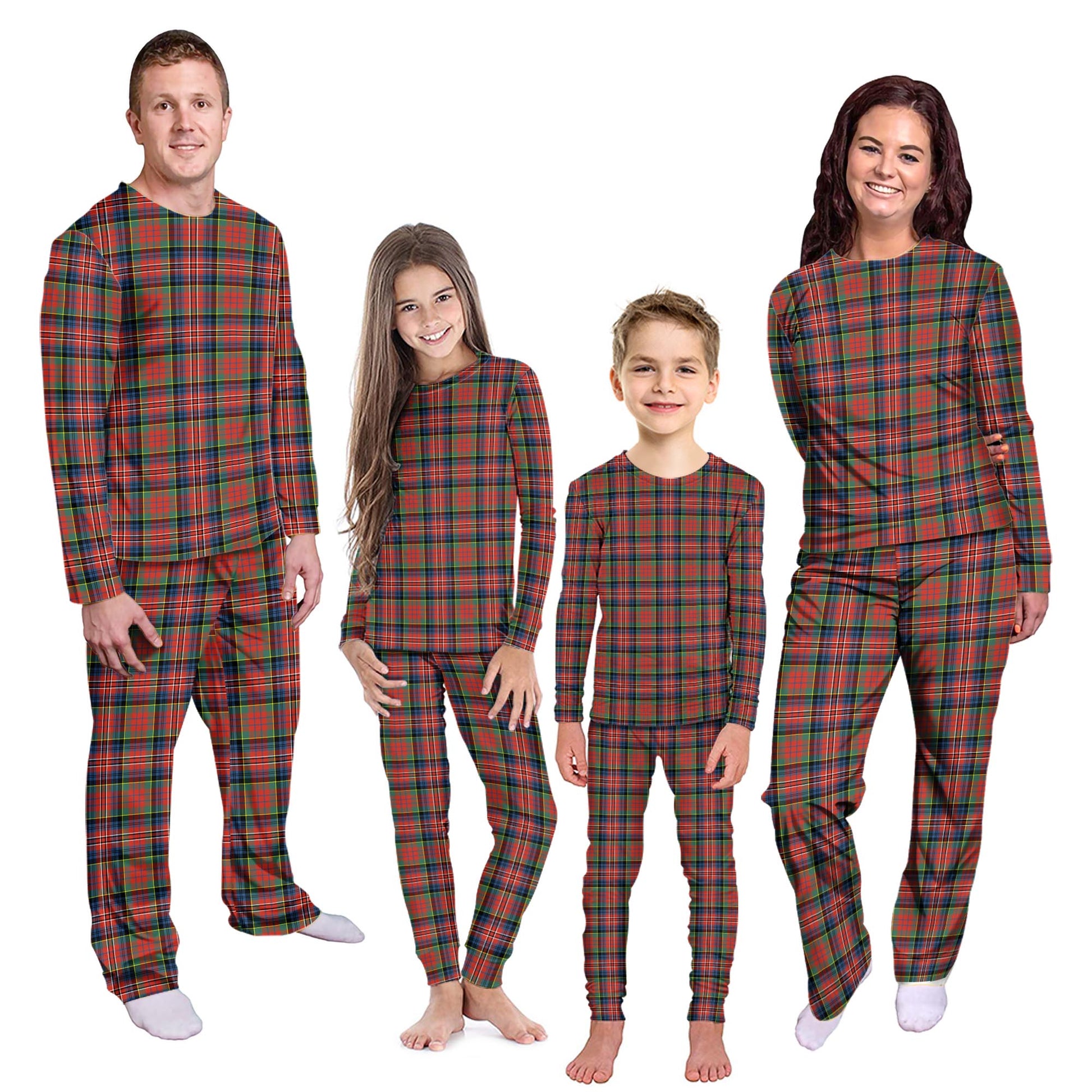 MacPherson Ancient Tartan Pajamas Family Set Kid - Tartan Vibes Clothing